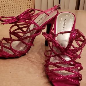 Fuschia rhinestone Karen Millen heels